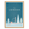 Art-Poster - Visit London - Henry Rivers - Cadre bois chêne