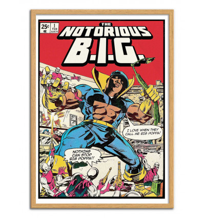Art-Poster - The Notorious BIG Comics - David Redon - Cadre bois chêne