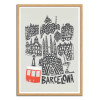 Art-Poster - Barcelona - Fox and Velvet - Cadre bois chêne