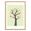 Art-Poster - Tree of life - Jazzberry Blue - Cadre bois chêne