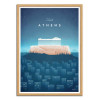 Art-Poster - Visit Athens - Henry Rivers - Cadre bois chêne