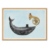 Art-Poster - Whale Song - Terry Fan - Cadre bois chêne