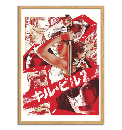 Art-Poster - Kill Bill vol.2 - Joshua Budich - Cadre bois chêne