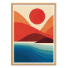 Art-Poster - Seaside - Jay Fleck - Cadre bois chêne