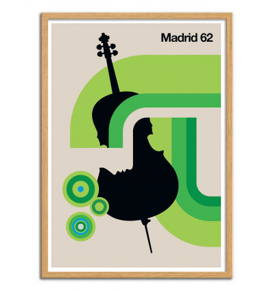 Art-Poster - Madrid 62 - Bo Lundberg - Cadre bois chêne