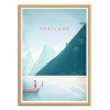 Art-Poster - Visit Thailand - Henry Rivers - Cadre bois chêne