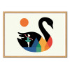 Art-Poster - Swan Dance - Andy Westface - Cadre bois chêne