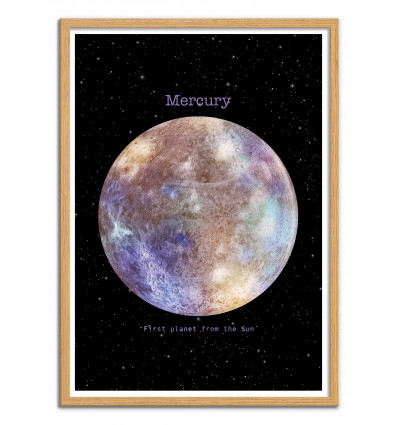 Art-Poster - Mercury - Terry Fan - Cadre bois chêne