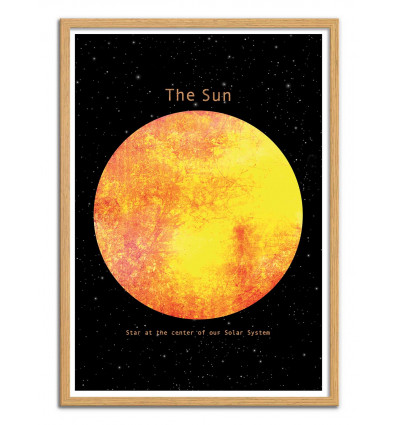 Art-Poster - The Sun - Terry Fan - Cadre bois chêne