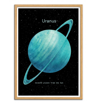 Art-Poster - Uranus - Terry Fan - Cadre bois chêne