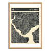 Art-Poster - Istanbul Map - Jazzberry Blue