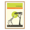 Art-Poster - Tanzania Travel Poster - Jazzberry Blue
