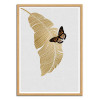 Art-Poster - Butterfly and palm - Orara Studio - Cadre bois chêne