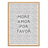 Art-Poster - More amor por favor - Orara Studio - Cadre bois chêne