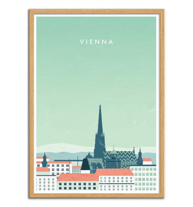 Art-Poster - Vienna - Katinka Reinke - Cadre bois chêne
