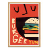 Art-Poster - Yum Burger - Fox and Velvet - Cadre bois chêne