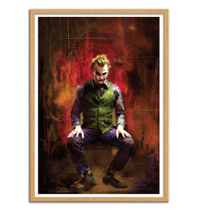 Art-Poster - Joker - Wisesnail - Cadre bois chêne