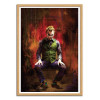 Art-Poster - Joker - Wisesnail - Cadre bois chêne