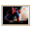 Art-Poster - Spiderman Spray Tag - Barrett Biggers - Cadre bois chêne