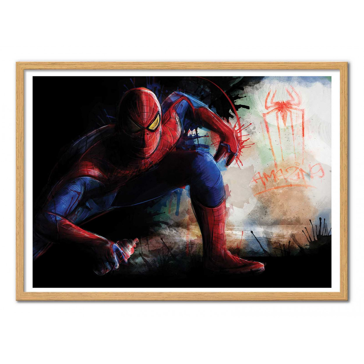 Affiche d'art cinéma et manga - Spiderman Spray Tag, par Barrett Biggers