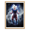 Art-Poster - Ultra Instinct Goku - Barrett Biggers - Cadre bois chêne