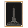 Art-Poster - Empire State Building Negative - Lionel Darian - Cadre bois chêne