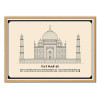 Art-Poster - Taj Mahal - Lionel Darian - Cadre bois chêne