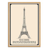 Art-Poster - Tour Eiffel - Lionel Darian - Cadre bois chêne
