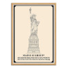 Art-Poster - Statue of liberty - Lionel Darian - Cadre bois chêne
