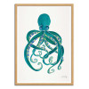 Art-Poster - Octopus - Cat Coquillette - Cadre bois chêne