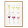 Art-Poster - Wine collection - Cat Coquillette - Cadre bois chêne