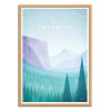 Art-Poster - Visit Yosemite - Henry Rivers - Cadre bois chêne