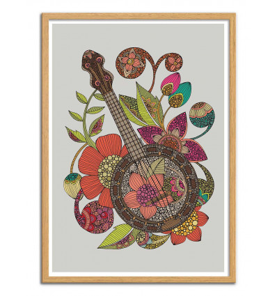 Art-Poster - Ever Banjo - Valentina Harper - Cadre bois chêne