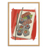Art-Poster - Sushi - Valentina Harper - Cadre bois chêne
