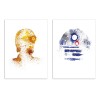 2 Art-Posters 30 x 40 cm - C3PO and R2D2