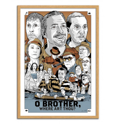 Art-Poster - O'Brother - Joshua Budich - Cadre bois chêne