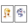 2 Art-Posters 30 x 40 cm - C3PO and R2D2