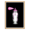 Art-Poster - Pink spray paint can - Rubiant - Cadre bois chêne
