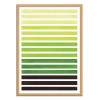 Art-Poster - Sap green horizontal stripes - Ejaaz Haniff - Cadre bois chêne