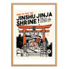 Art-Poster - Jinshu Jinja Shrine - Paiheme studio - Cadre bois chêne