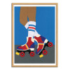 Art-Poster - 70s Roller Skate Girl - Rosi Feist