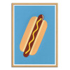 Art-Poster - American Hot-dog - Rosi Feist - Cadre bois chêne