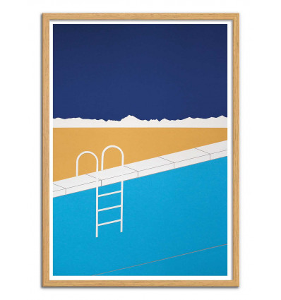 Art-Poster - Desert Pool - Rosi Feist - Cadre bois chêne