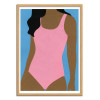 Art-Poster - Pink Swimsuit - Rosi Feist - Cadre bois chêne