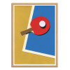 Art-Poster - Table Tennis Red - Rosi Feist - Cadre bois chêne