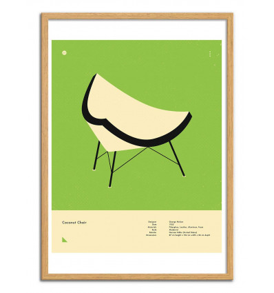 Art-Poster - Coconut chair - Jazzberry Blue