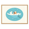 Art-Poster - Swimming lessons - Jazzberry Blue