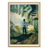 Art-Poster - Man under the fern tree - Catrin Welz-Stein - Cadre bois chêne