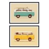 2 Art-Posters 30 x 40 cm - hippie Vans - Florent Bodart