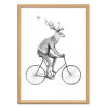 Art-Poster - Even a gentleman rides - Mike Koubou - Cadre bois chêne